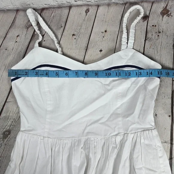 J. Crew Factory Petite Corset midi dress contrast trim CK719 P4 NWT Sundress